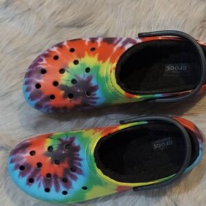 Crocs classic lined tie dye clog size M12 Unisex / like brand new